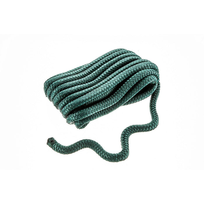 Seachoice Double-Braid Nylon Dock Line w/ Eye Splice, Pre-Shrunk, Heat Stabilized, 1/2 In. X 20 Ft., Forest Green