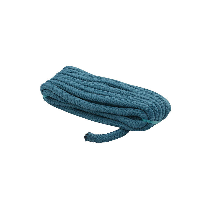 Seachoice Double-Braid Nylon Dock Line w/ Eye Splice, Pre-Shrunk, Heat Stabilized, 3/8 In. X 15 Ft., Teal Green