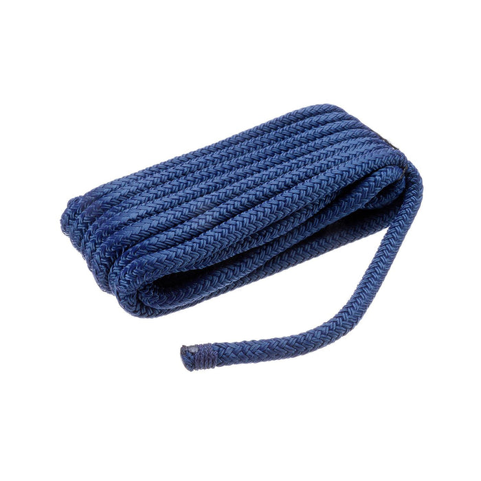 Seachoice Double-Braid Nylon Dock Line w/ Eye Splice, Pre-Shrunk, Heat Stabilized, 3/8 In. X 15 Ft., Navy