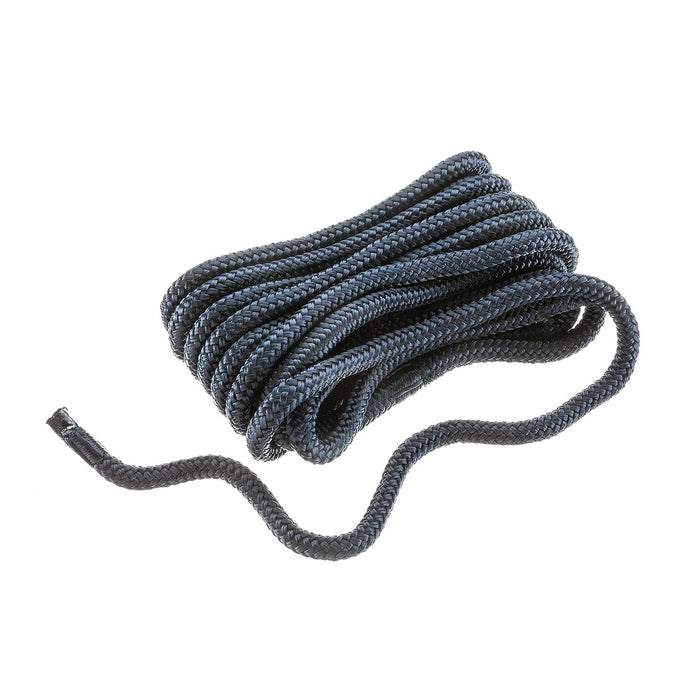 Seachoice Double-Braid Nylon Dock Line w/ Eye Splice, Pre-Shrunk, Heat Stabilized, 3/8 In. X 20 Ft., Navy Blue