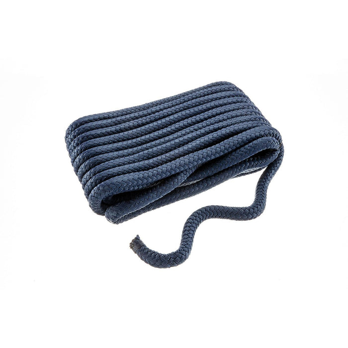 Seachoice Double-Braid Nylon Dock Line w/ Eye Splice, Pre-Shrunk, Heat Stabilized, 5/8 In. X 35 Ft., Navy Blue
