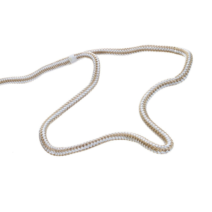 Seachoice Double-Braid Nylon Dock Line w/ Eye Splice, Pre-Shrunk, Heat Stabilized, 3/8 In. X 15 Ft., Gold White