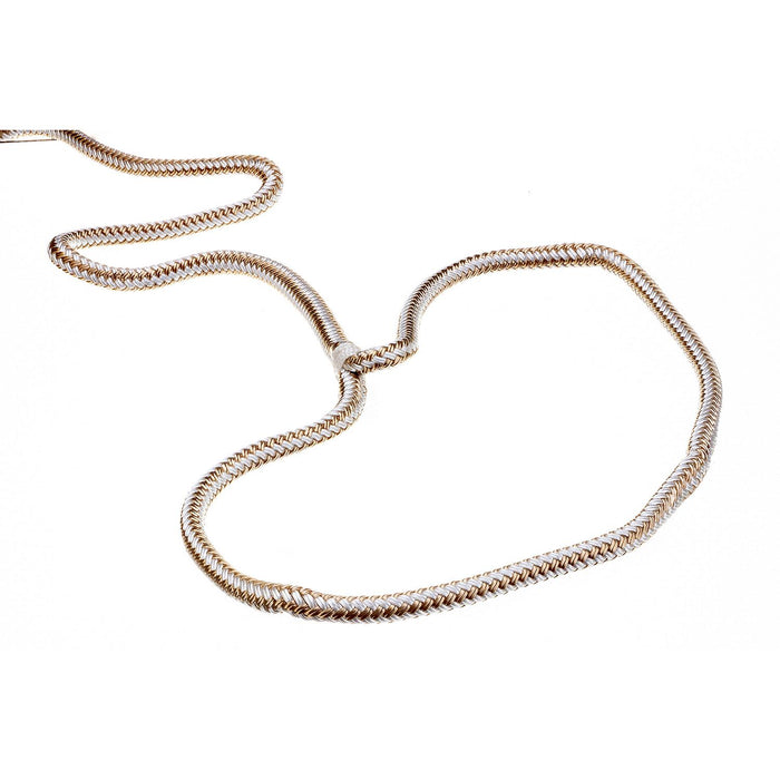 Seachoice Double-Braid Nylon Dock Line w/ Eye Splice, Pre-Shrunk, Heat Stabilized, 3/8 In. X 25 Ft., Gold White