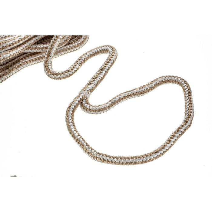 Seachoice Double-Braid Nylon Dock Line w/ Eye Splice, Pre-Shrunk, Heat Stabilized, 5/8 In. X 25 Ft., Gold White
