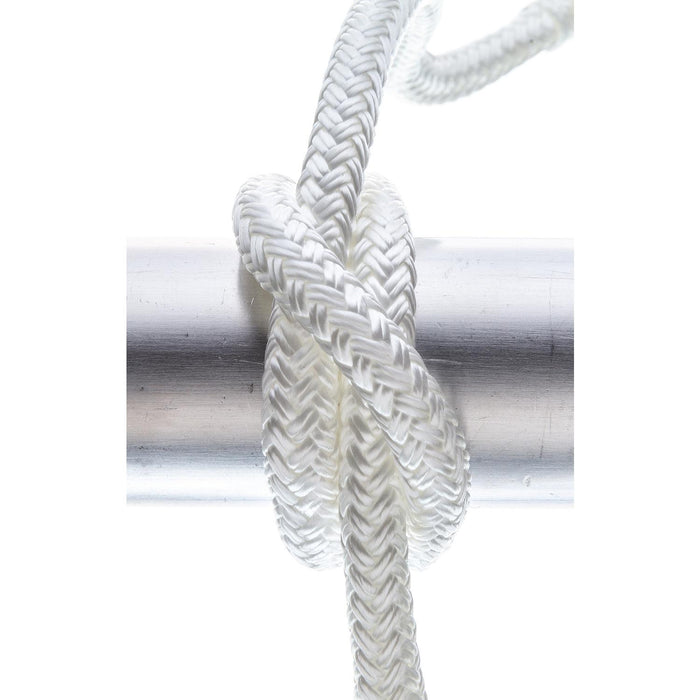 Seachoice Double-Braid Nylon Dock Line w/ Eye Splice, Pre-Shrunk, Heat Stabilized, 3/8 In. X 20 Ft., White