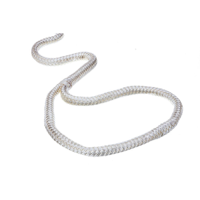 Seachoice Double Braid Nylon Dock Line, White, 5/8 in. X 35 Ft., 15 in. Eye Splice, Pre-Shrunk, Heat Stabilized