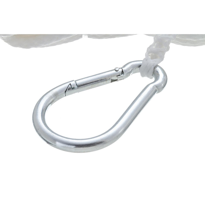 Seachoice 40201 Hollow Braid Polypropylene Anchor Line, White, 1/4" x 50'
