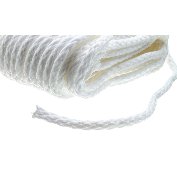 Seachoice 40211 Hollow-Braid Polypropylene Anchor Line, White, 3/8" x 75'