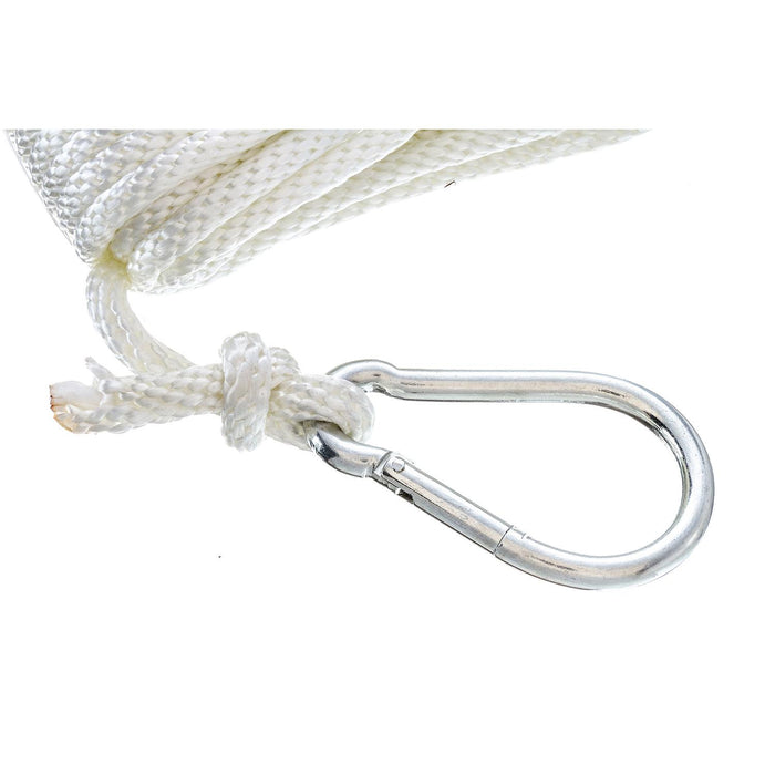 Seachoice 40231 Solid-Braid Nylon Anchor Line, White, 3/8" x 50'
