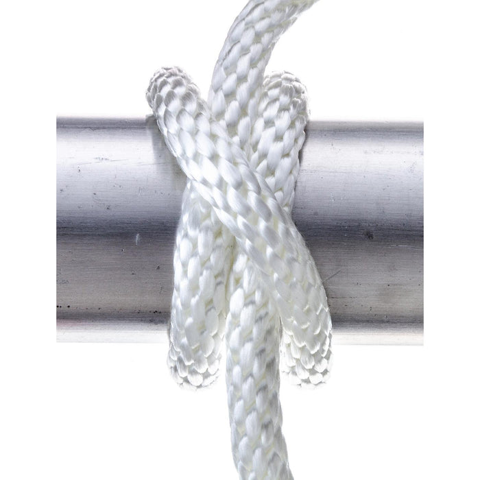 Seachoice 40231 Solid-Braid Nylon Anchor Line, White, 3/8" x 50'