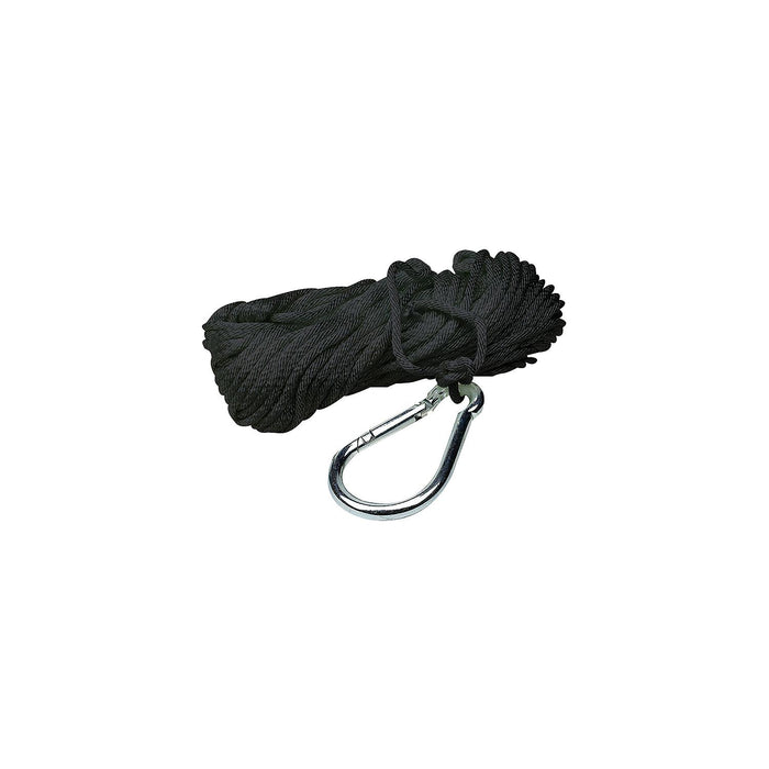 Seachoice 40233 Solid-Braid Nylon Anchor Line, Black, 3/8" x 50'