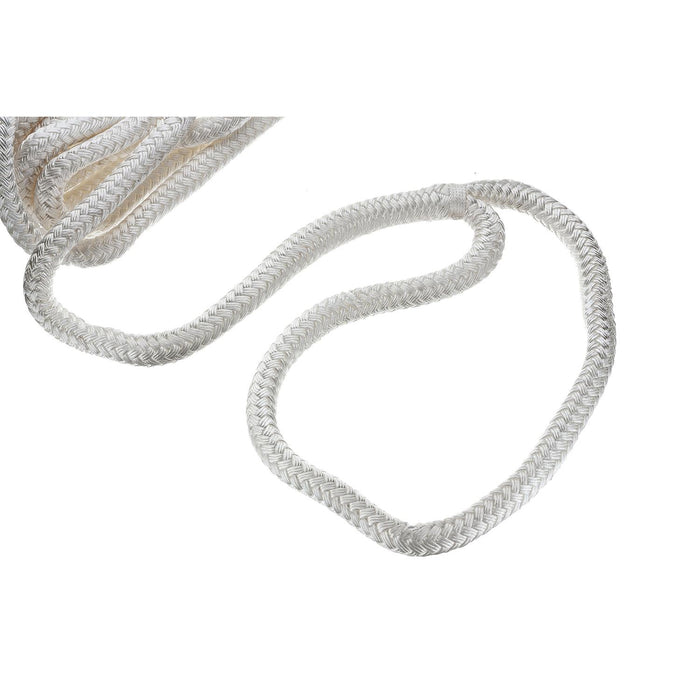 Seachoice Double-Braid Nylon Dock Line w/ Eye Splice, Pre-Shrunk, Heat Stabilized, 5/8 In. X 25 Ft., White