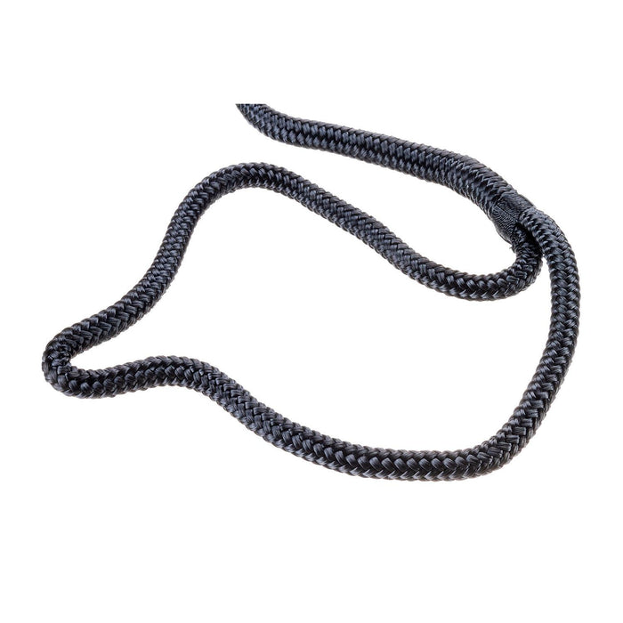 Seachoice Double-Braid Nylon Dock Line w/ Eye Splice, Pre-Shrunk, Heat Stabilized, 3/8 In. X 20 Ft., Black