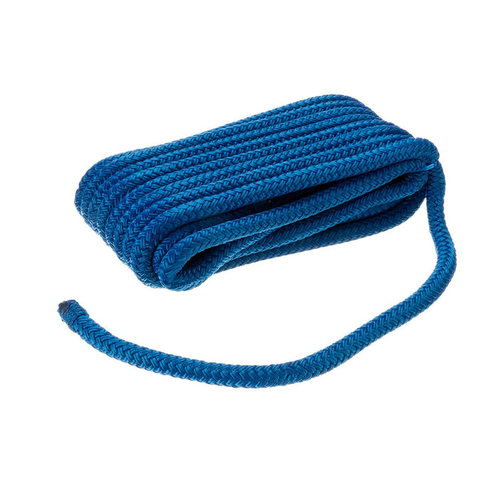 Seachoice Double-Braid Nylon Dock Line w/ Eye Splice, Pre-Shrunk, Heat Stabilized, 3/8 In. X 20 Ft., Blue