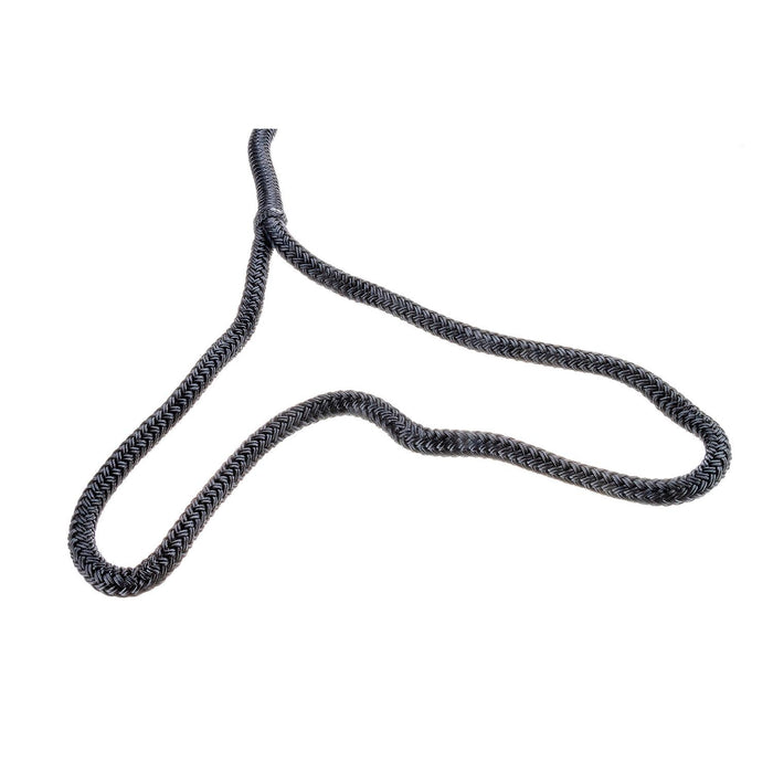 Seachoice Double-Braid Nylon Dock Line w/ Eye Splice, Pre-Shrunk, Heat Stabilized, 3/8 In. X 15 Ft., Black