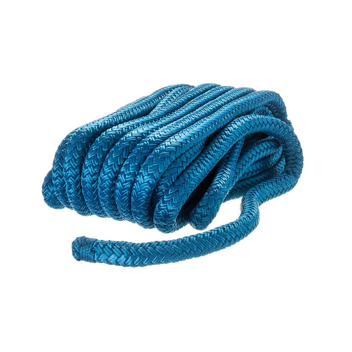 Seachoice Double-Braid Nylon Dock Line w/ Eye Splice, Pre-Shrunk, Heat Stabilized, 1/2 In. X 25 Ft., Blue
