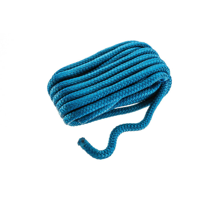 Seachoice Double-Braid Nylon Dock Line w/ Eye Splice, Pre-Shrunk, Heat Stabilized, 1/2 In. X 25 Ft., Blue