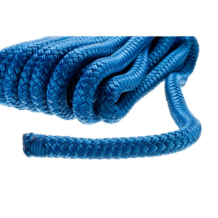 Seachoice Double-Braid Nylon Dock Line w/ Eye Splice, Pre-Shrunk, Heat Stabilized, 1/2 In. X 20 Ft., Blue