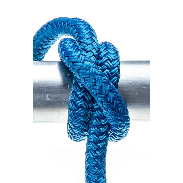 Seachoice Double-Braid Nylon Dock Line w/ Eye Splice, Pre-Shrunk, Heat Stabilized, 1/2 In. X 20 Ft., Blue