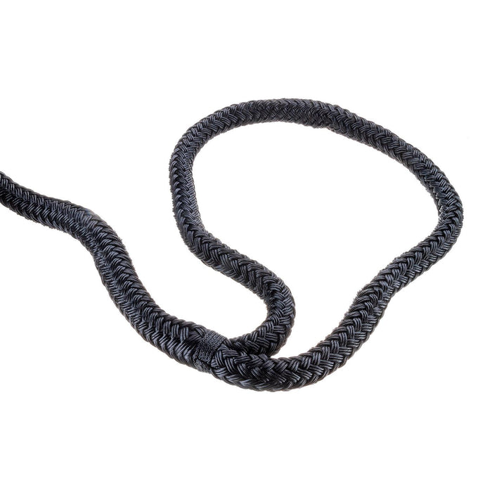Seachoice Double-Braid Nylon Dock Line w/ Eye Splice, Pre-Shrunk, Heat Stabilized, 5/8 In. X 35 Ft., Black