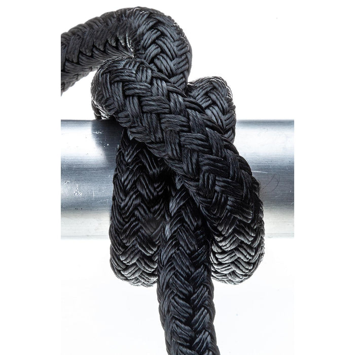 Seachoice Double-Braid Nylon Dock Line w/ Eye Splice, Pre-Shrunk, Heat Stabilized, 5/8 In. X 35 Ft., Black