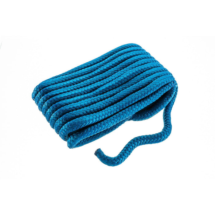 Seachoice Double-Braid Nylon Dock Line w/ Eye Splice, Pre-Shrunk, Heat Stabilized, 5/8 In. X 35 Ft., Blue