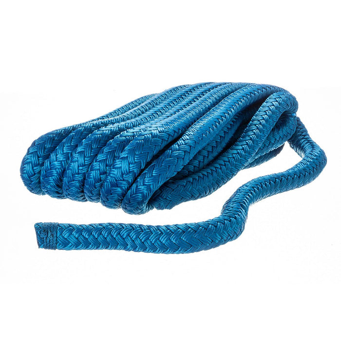 Seachoice Double-Braid Nylon Dock Line w/ Eye Splice, Pre-Shrunk, Heat Stabilized, 5/8 In. X 20 Ft., Blue