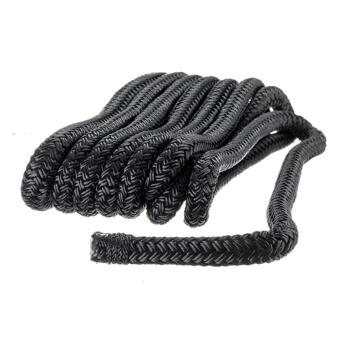 Seachoice 40501 Double-Braid Nylon Dock Line w/ Eye Splice, Pre-Shrunk, Heat Stabilized, 3/8 In. X 10 Ft., Black