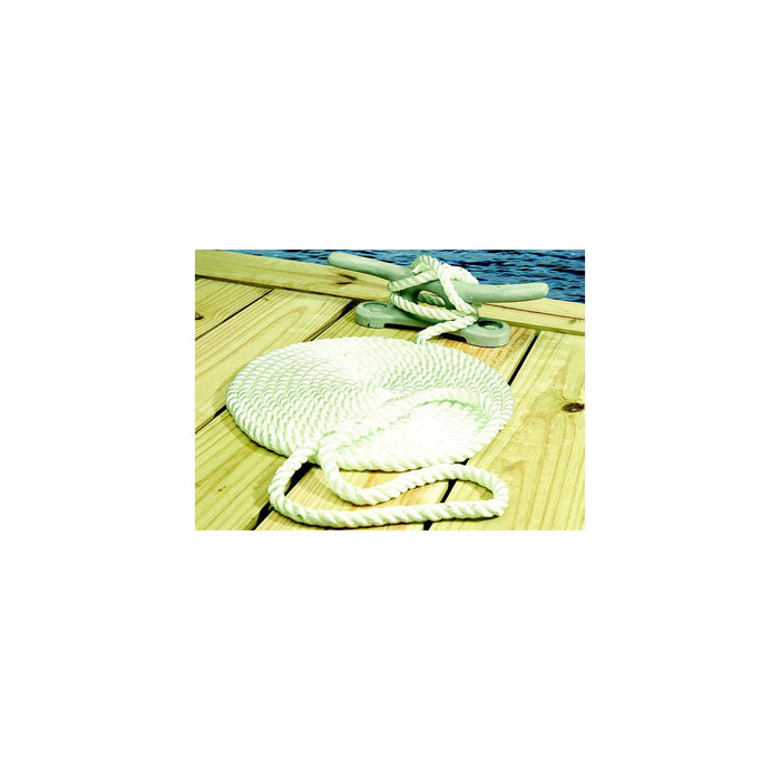 Seachoice 42581 3-Strand Twisted Nylon Dock Line, 1/2" x 30', White