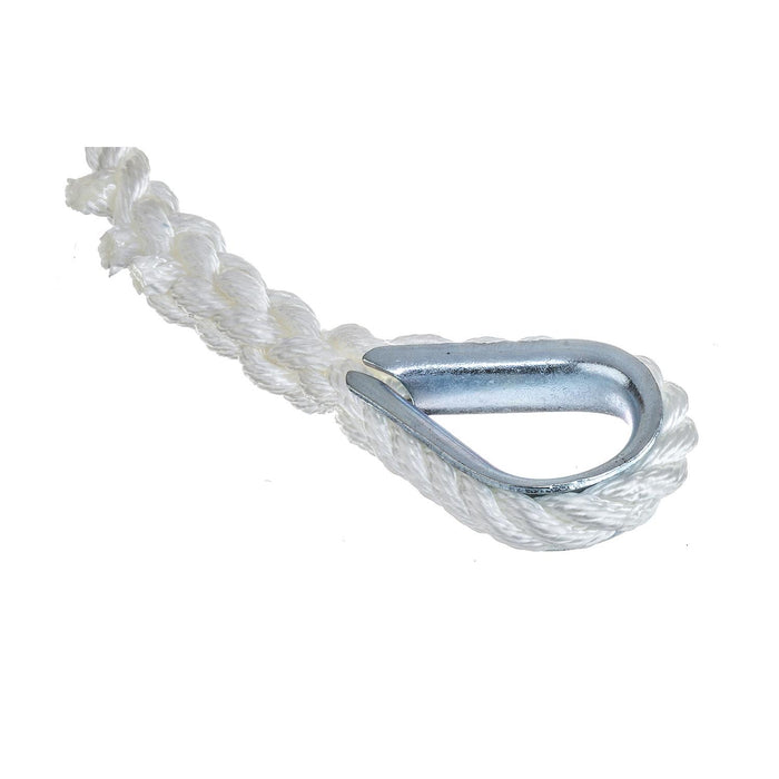Seachoice 40691 3-Strand Twisted Nylon Anchor Line White, 3/8" x 50'