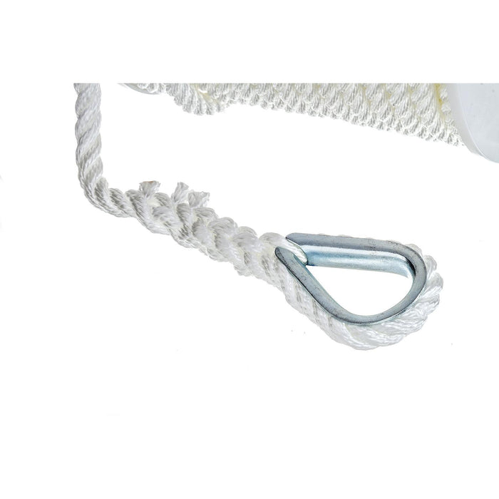 Seachoice 40721 3-Strand Twisted Nylon Anchor Line White, 3/8" x 150