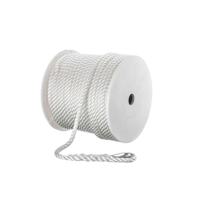 Seachoice 40781 3-Strand Twisted Nylon Anchor Line White, 1/2" x 250'