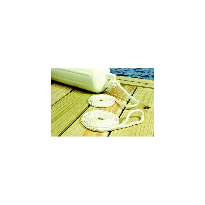 Seachoice 40881 Double Braided Nylon Fender Line 1/4" x 6', Navy (2 Per Pack)