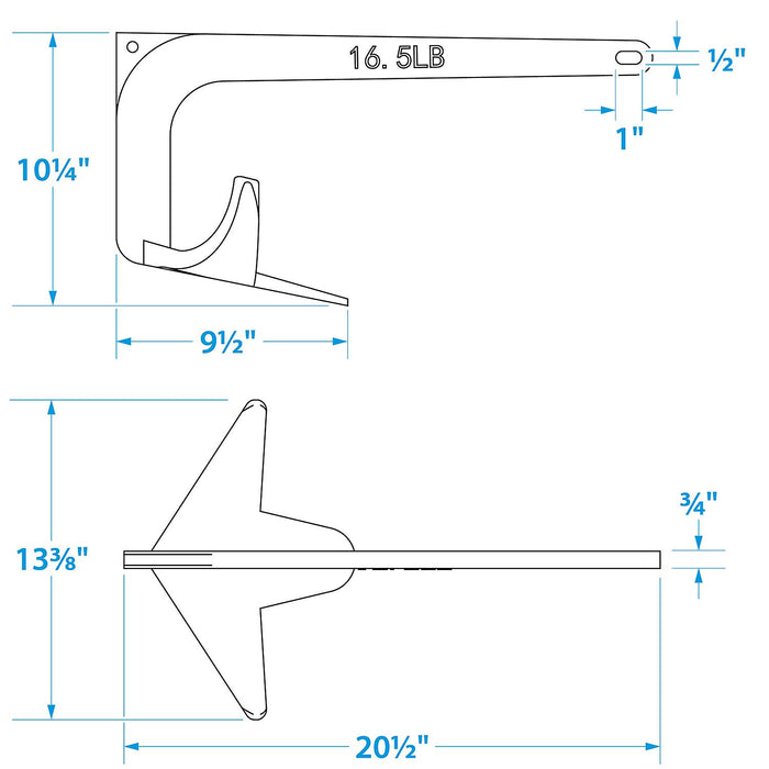 Seachoice 41670 Hot Dipped Galvanized Claw Anchor