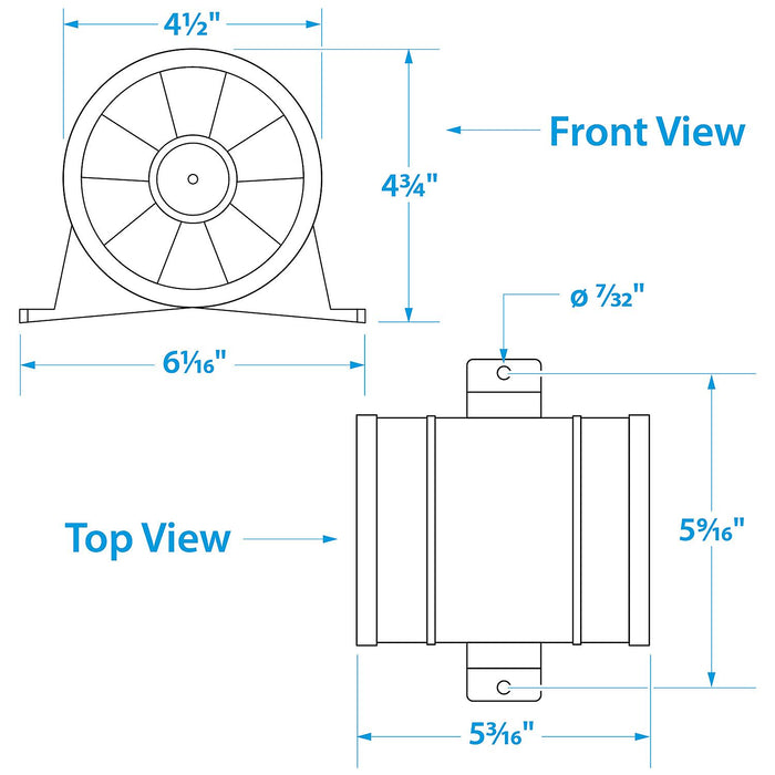Seachoice 41861 In-Line Bilge Blower 4"