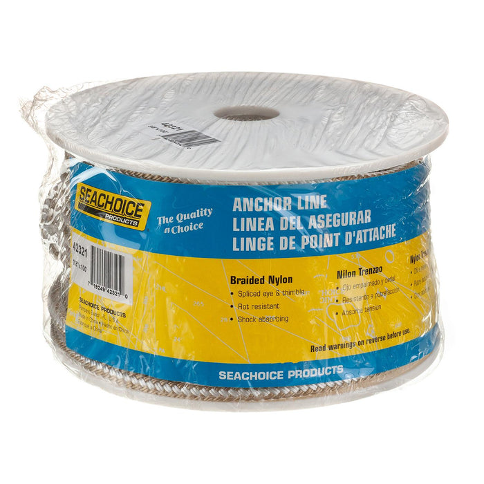 Seachoice Double Braid Nylon Boat Anchor Rope Line
