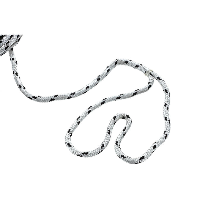 Seachoice 42401 Double Braided 100% MFP Dock Line 3/8" x 15' White w/Black, Tracer