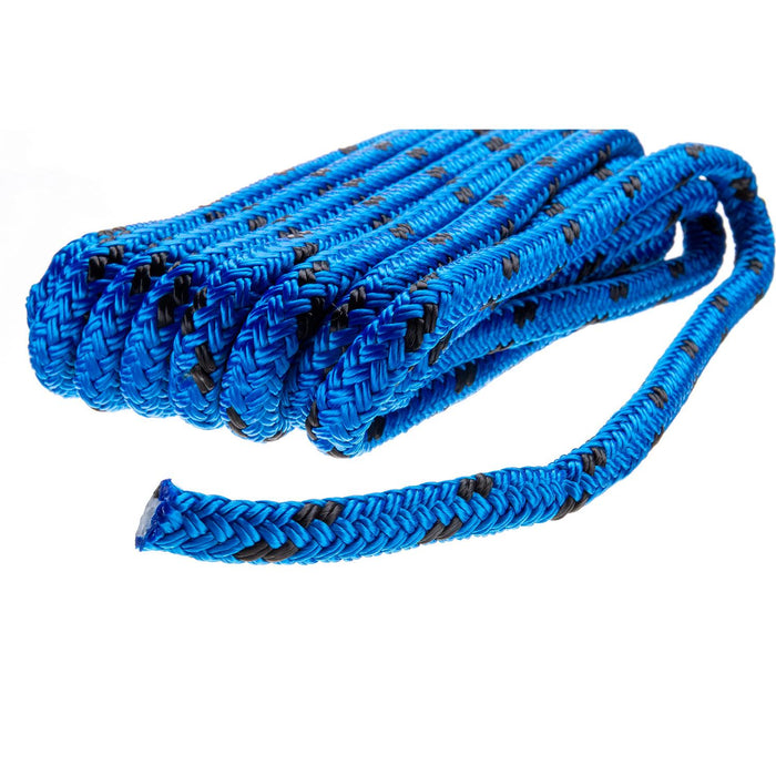 Seachoice 42411 Double Braided 100% MFP Dock Line 3/8" x 15' Blue w/Black Tracer