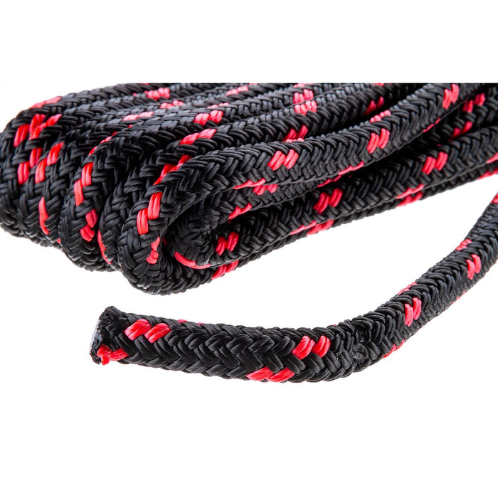 Seachoice 42431 Double Braided 100% MFP Dock Line 3/8" x 15' Black w/Red Tracer