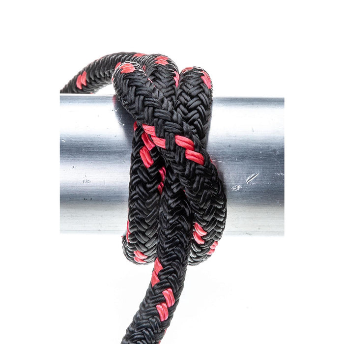 Seachoice 42431 Double Braided 100% MFP Dock Line 3/8" x 15' Black w/Red Tracer