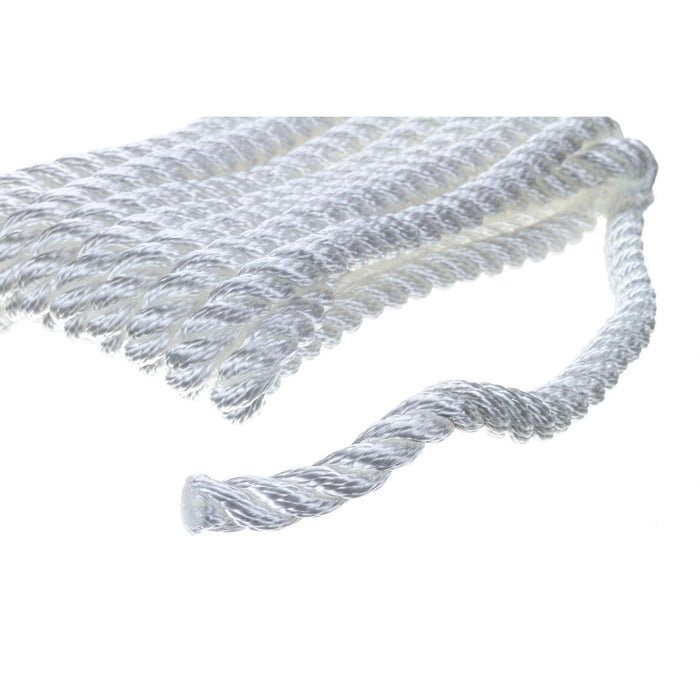 Seachoice 42501 3-Strand Twisted Nylon Dock Line, White, 3/8" x 10'