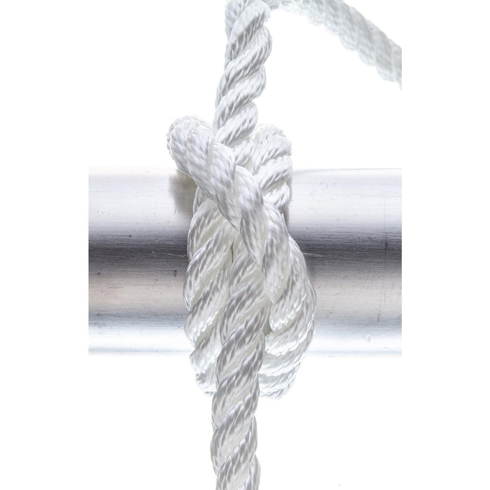 Seachoice 42501 3-Strand Twisted Nylon Dock Line, White, 3/8" x 10'