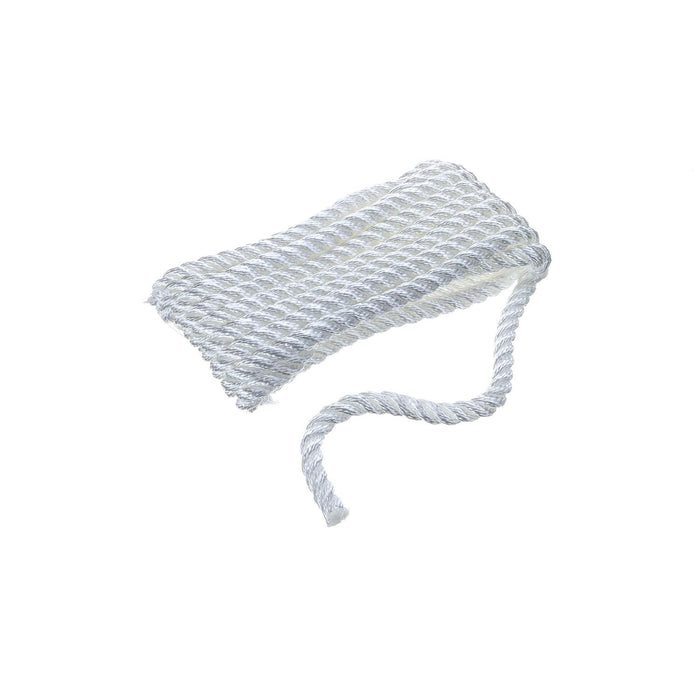 Seachoice 42501 3-Strand Twisted Nylon Dock Line, White, 3/8" x 10'