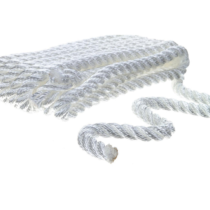 Seachoice 42511 3-Strand Twisted Nylon Dock Line, 3/8" x 15', White