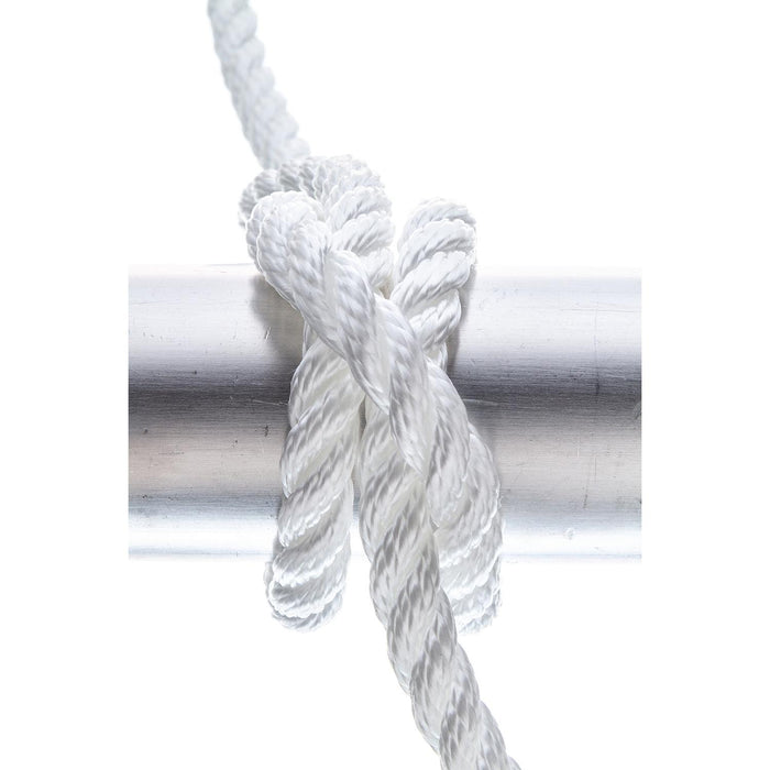 Seachoice 42511 3-Strand Twisted Nylon Dock Line, 3/8" x 15', White
