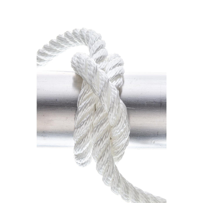Seachoice 50-42521 3-Strand Twisted Nylon Dock Line, 3/8" x 20', White