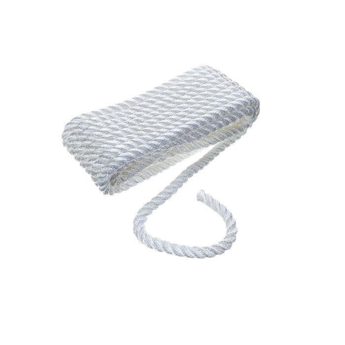 Seachoice 50-42521 3-Strand Twisted Nylon Dock Line, 3/8" x 20', White
