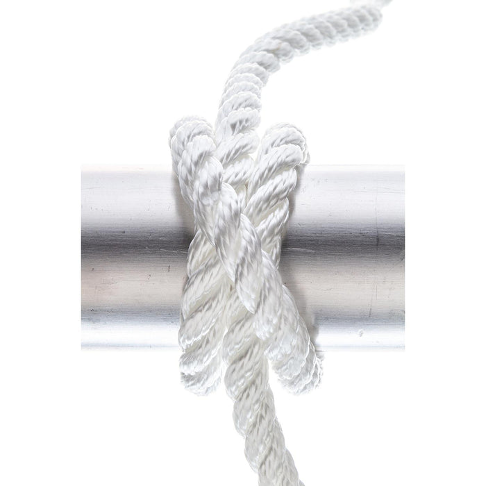 Seachoice 42531 3-Strand Twisted Nylon Dock Line, 3/8" x 25', White