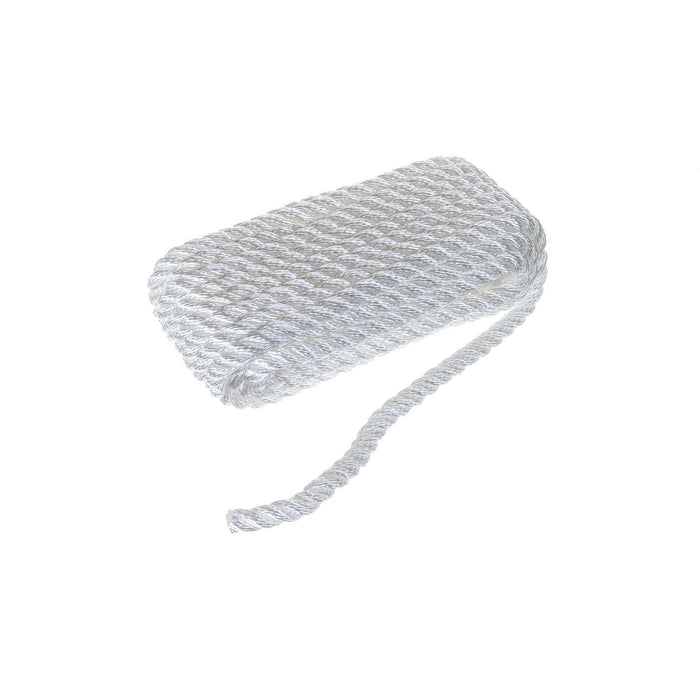 Seachoice 42531 3-Strand Twisted Nylon Dock Line, 3/8" x 25', White