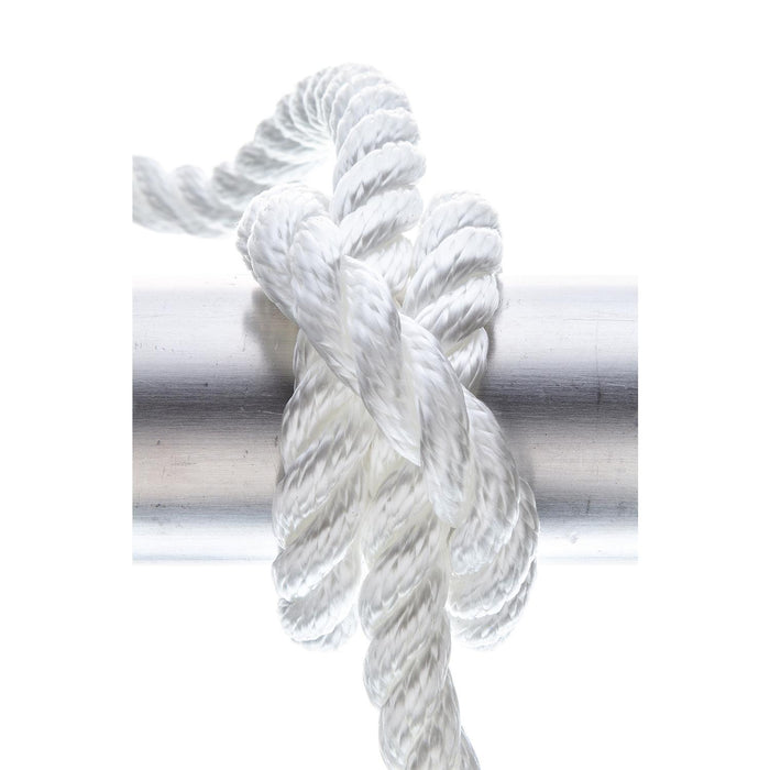 Seachoice 42551 3-Strand Twisted Nylon Dock Line, 1/2" x 15', White